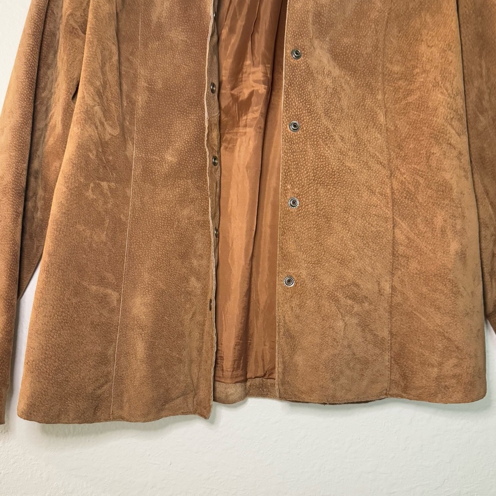 Vintage Live a Little Genuine Leather Shirt Jacket - Picture 8 of 15